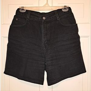 Citano black denim jean shorts size 8 vintage 100% cotton